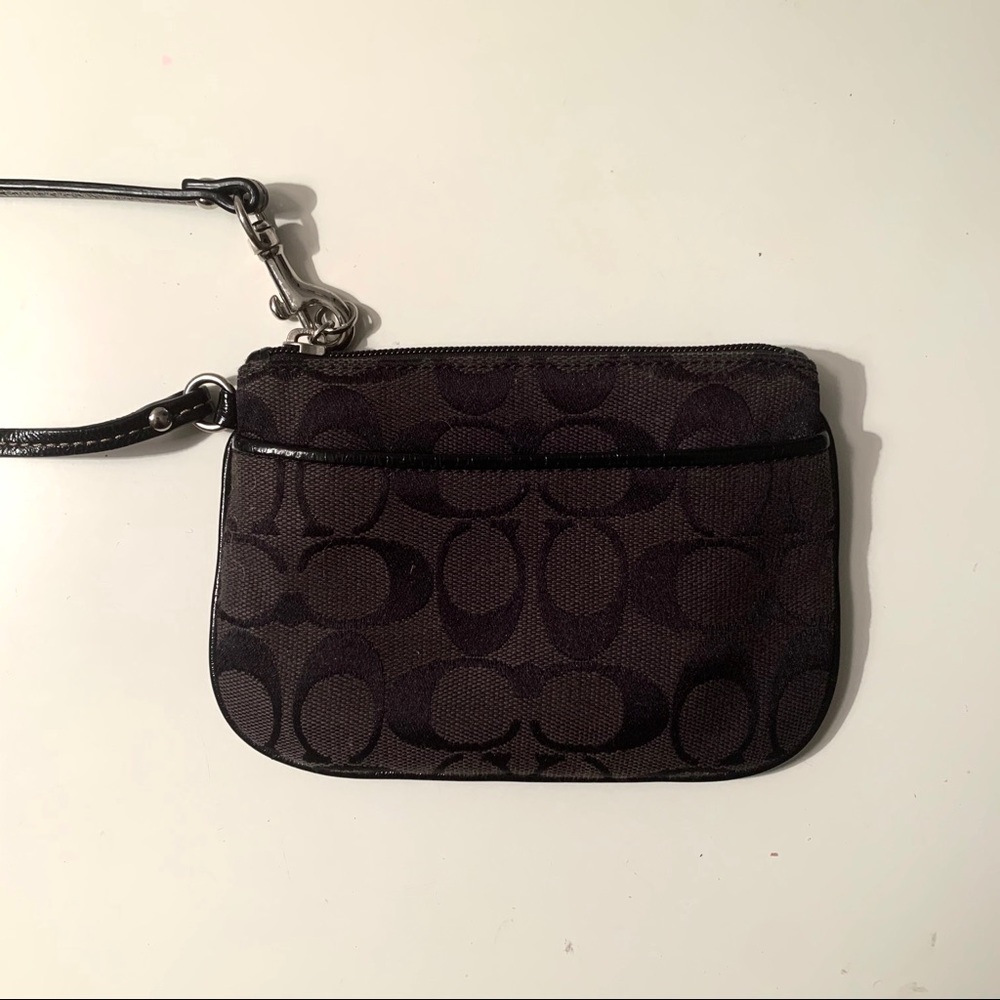 Black coach wristlet